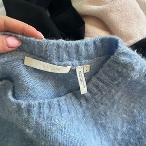 Helmut Lang Soft Blue Crew Neck Sweater